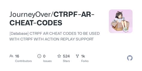 [Database] CTRPF AR CHEAT CODES .